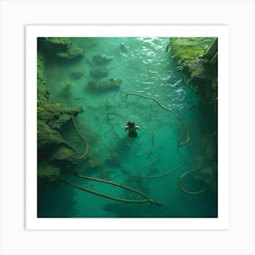 Underwater Cave Art Print