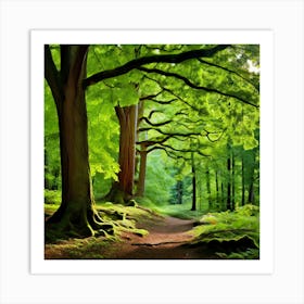 Oak Pine Birch Maple Cypress Sequoia Redwood Palm Spruce Fir Cedar Aspen Willow Bar (2) Art Print