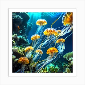 Jellyfishes 3 Art Print