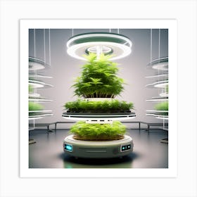 Futuristic Weed Growing Machine Art Print