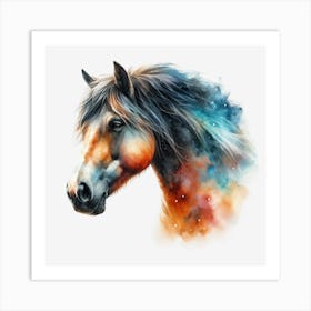 Galaxy Horse Art Print