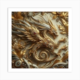 Gold Dragon 1 Art Print