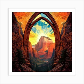 Sunrise Over Zion 1 Art Print