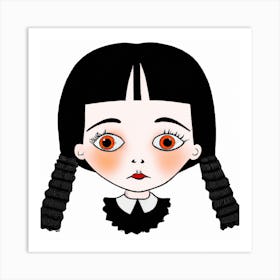 Wednesday Addams Digital Art Art Print