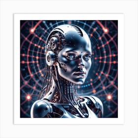 Futuristic Woman 5 Art Print