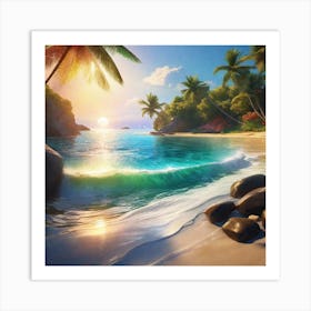 Sunset Beach 3 Art Print