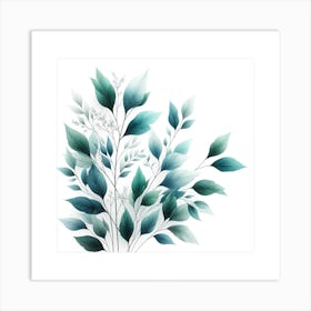 Green Leaves 1 Art Print