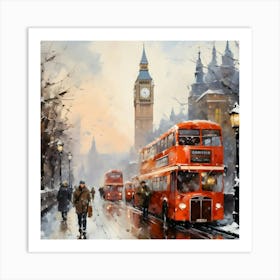 London In Winter Art Print