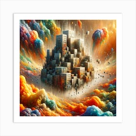 Colorful city Art Print