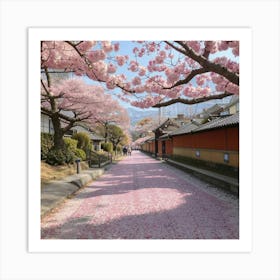 Cherry Blossoms In Kyoto 4 Art Print