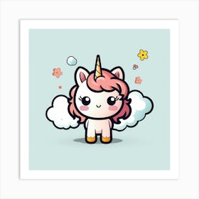 Cute Unicorn 319 Art Print