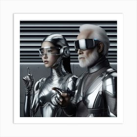 Futuristic Couple 11 Art Print