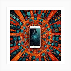 A Kaleidoscope Of Mobile Phones 1 Art Print