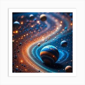 Nebula And Planets Art Print
