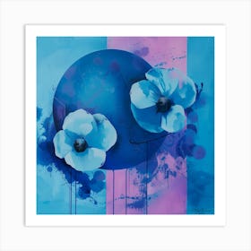 Blue Poppies Art Print