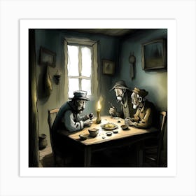 Old Men At The Table Art Print