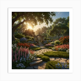 Garden In The Sun 1 Art Print