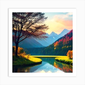 Autumn In The Mountains 16 Art Print