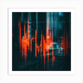 Abstract Stock Market Chart Art Print