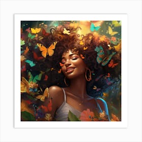 Butterfly Girl 6 Art Print