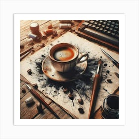 Coffee And Art 1 Art Print