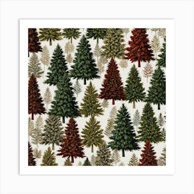 Christmas Trees Art Print