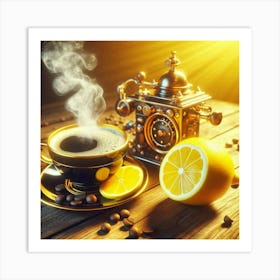 Coffee And Lemons 1 Art Print