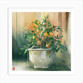 Oranges In A Pot 14 Art Print