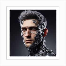 Cyborg Man Art Print