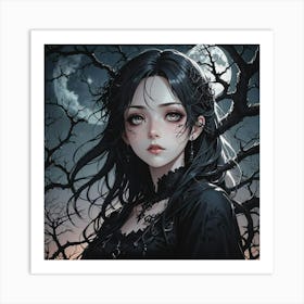 Gothic Girl Art Print