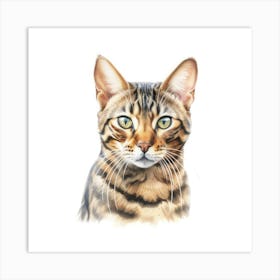 Bengal Rosetted Cat Portrait 2 Art Print