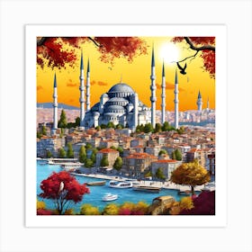 Blue Mosque In Istanbul Art Print