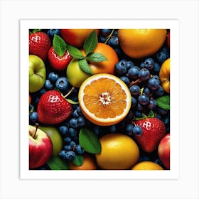 Bunch Of Fruit Art Print