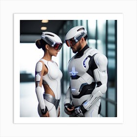 Futuristic Couple 47 Art Print