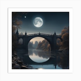 Moon Bridge Art Print