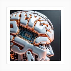 Cyborg Brain 13 Art Print