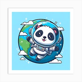 Panda Astronaut Art Print