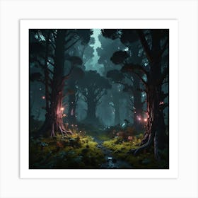 Dark Forest 21 Art Print