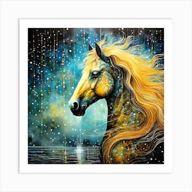 Art By Andy Kehoe Highly Detailed Intricate Horse Clear High Quality Magical Shades Of Biolumines 757770913 Art Print