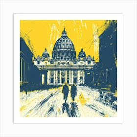 A Vatican City Expressive Strokes Illustration 1720445224 3 Art Print