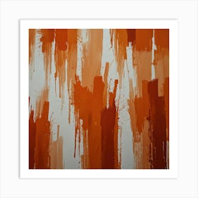 Abstract Orange Painting 4 Art Print