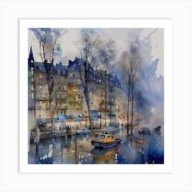 Watercolour Of Paris Art Print