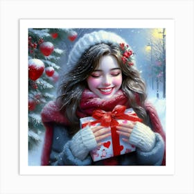 Christmas Girl Art Print