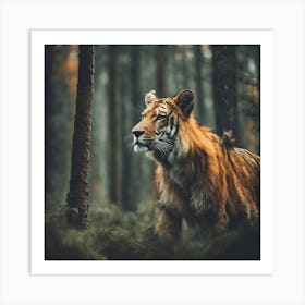 Tiger In The Forest Art Print