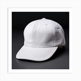 White Baseball Cap 12 Art Print