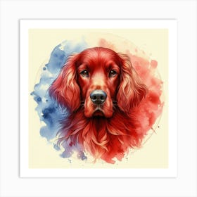 Watercolor Irish Setter 4 Art Print