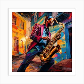 Saxophone Player 25 Art Print