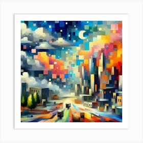 Abstract Cityscape Art Print