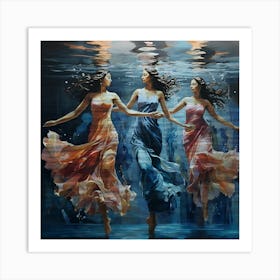 Underwater dance Art Print