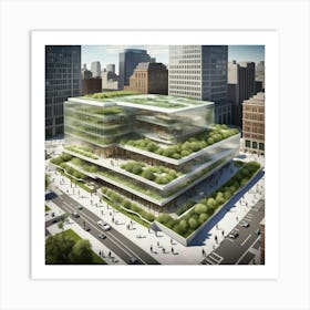 Nyc Green Building Art Print